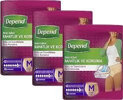 Depend Kadın Emici Külot Medium 10'lu - 3 Adet