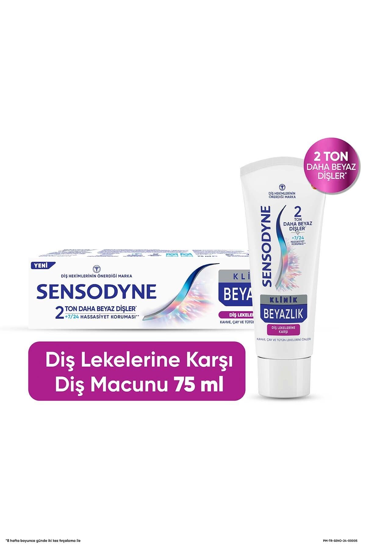 Sensodyne Klinik Beyazlık Diş Lekelerine Karşı Diş Macunu 75ml SKT:10/2025