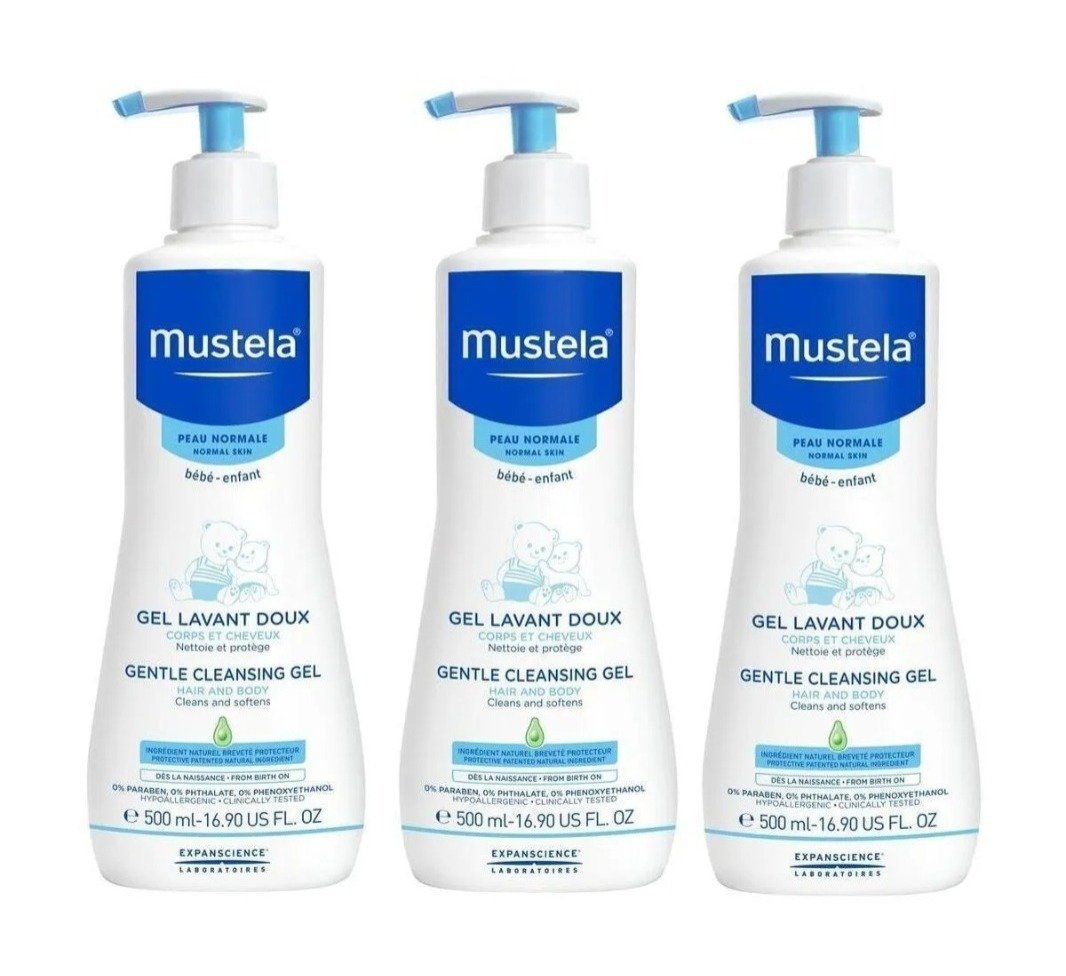 Mustela Gentle Cleansing Gel Yenidoğan Şampuan 200 ml 3 Kutu