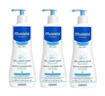 Mustela Gentle Cleansing Gel Yenidoğan Şampuan 200 ml 3 Kutu