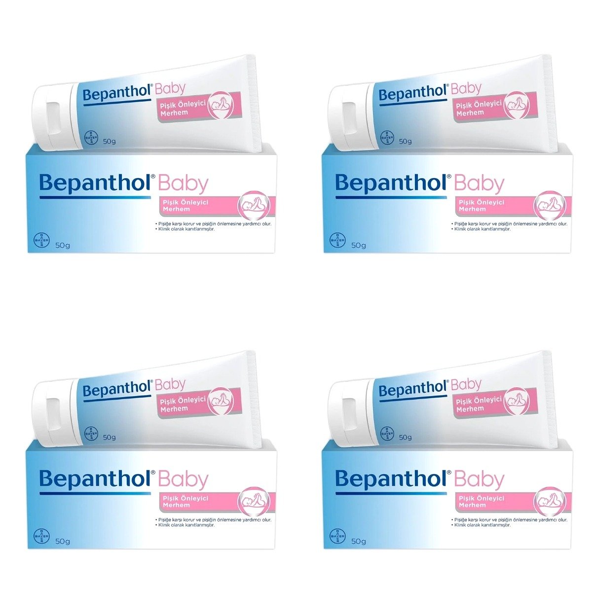 Bepanthol Baby Pişik Önleyici Merhem 50 gr 4 Kutu