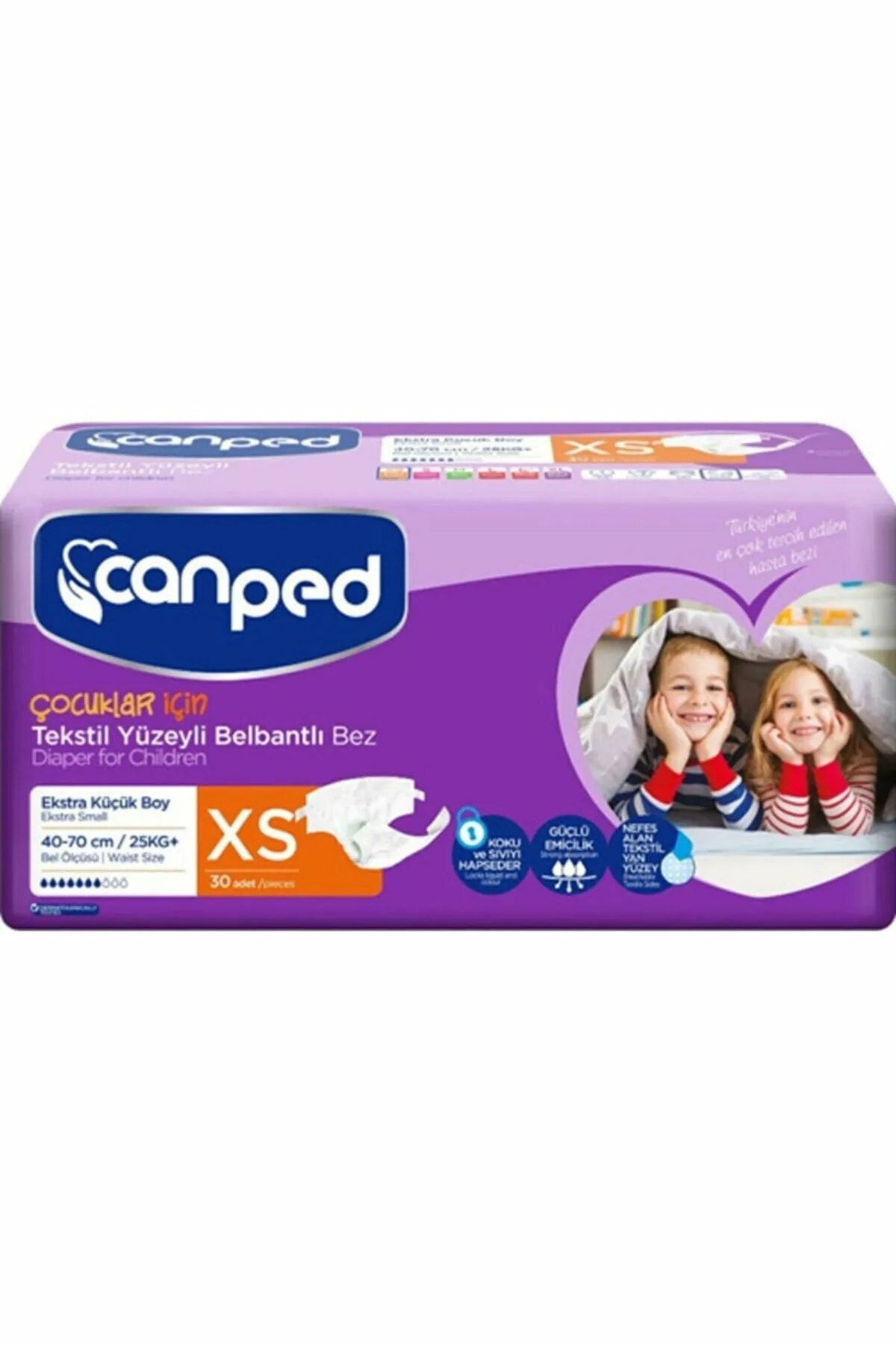 Canped Belbantlı Hasta Bezi xSmall 30'lu