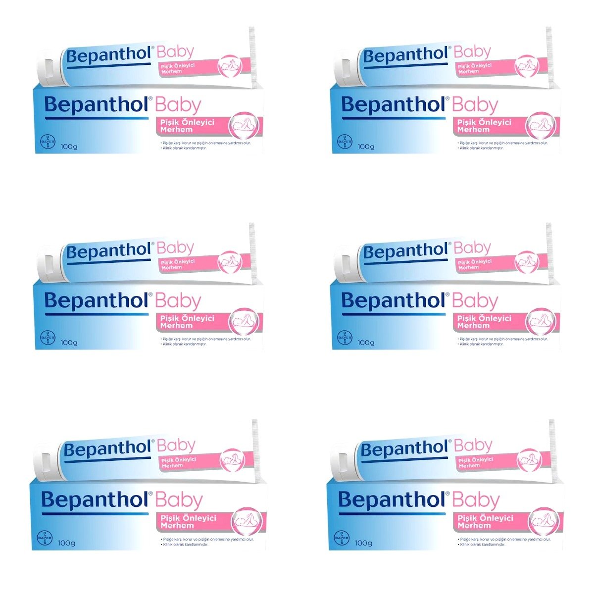 Bepanthol Baby Pişik Önleyici Merhem 100 Gr 6 Kutu