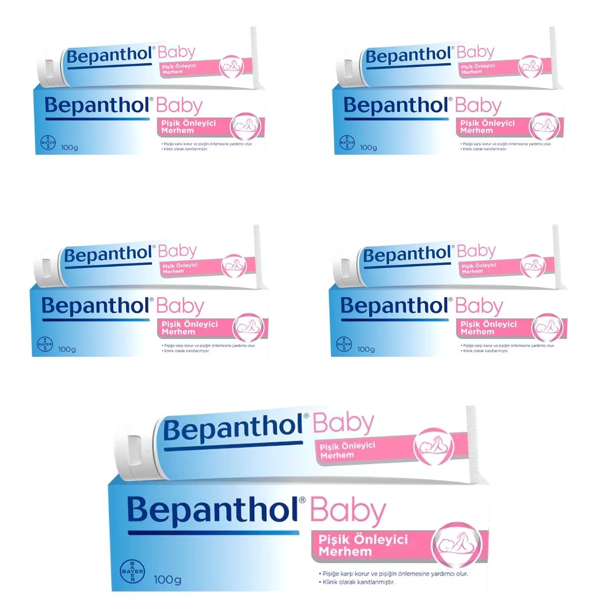 Bepanthol Baby Pişik Önleyici Merhem 100 Gr 5 Kutu