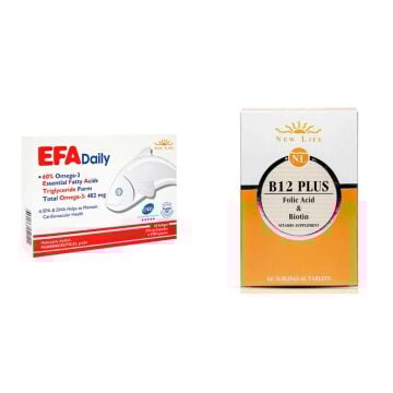 New Life EFA Daily 30 Kapsül + New Life B12 Plus Methylcobalamin 60 Tablet Avantajlı Paket
