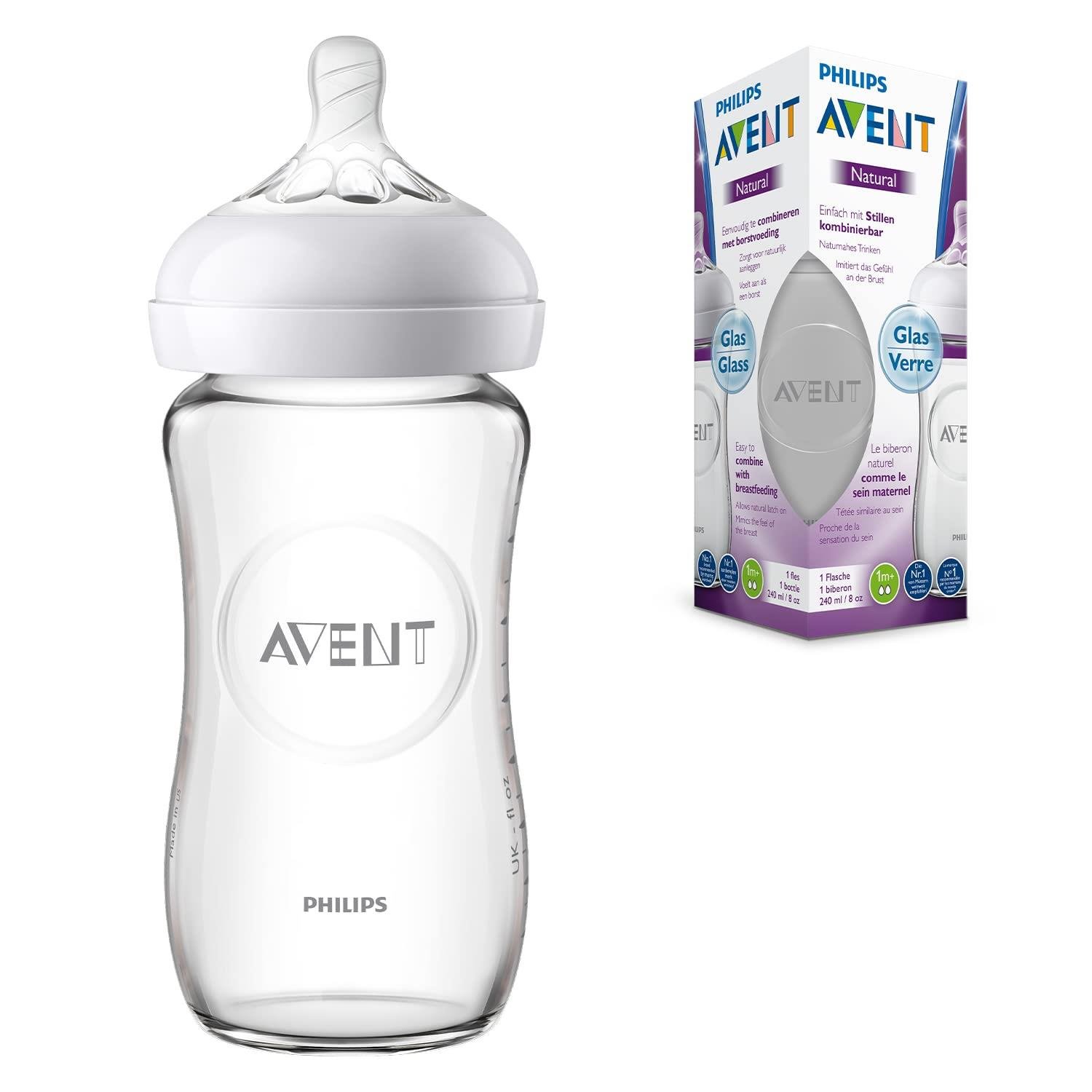 Avent Natural Cam Biberon Yavaş Akış 1 Ay+ 240 ml SCF53/17