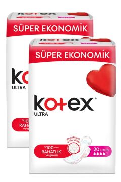 Kotex Ultra Quadro Uzun 20'li 2 Kutu