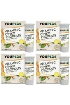 Youplus Vitamin C Çinko Propolis 20 Efervesan Tablet 4 Kutu