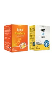 Ocean Vitamin C 1000 mg 30 Tablet + Ocean D3K2 Damla 20 ml Avanatajlı Paket