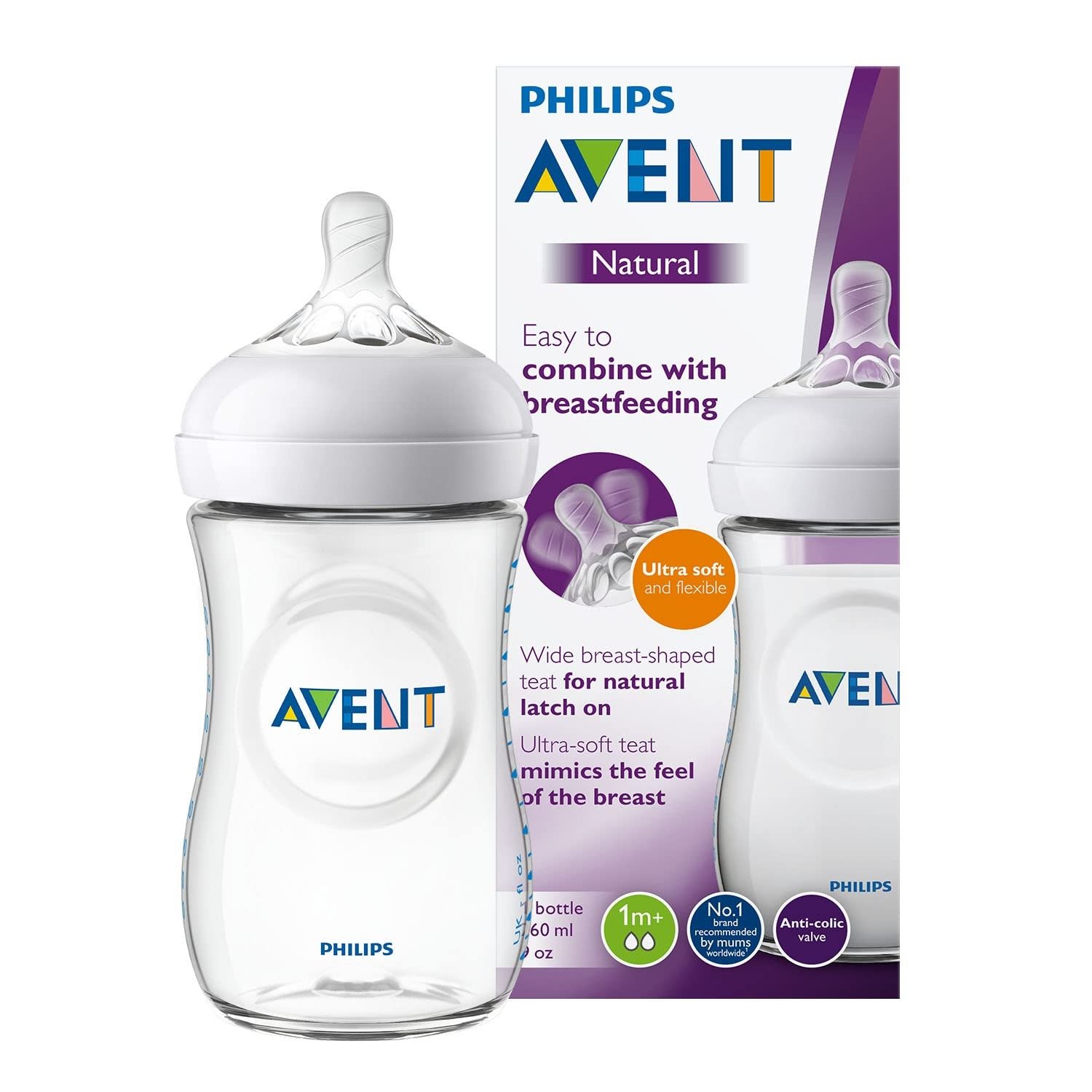 Philips Avent Natural PP Biberon 260 ml 1 ay+ SCF033/17
