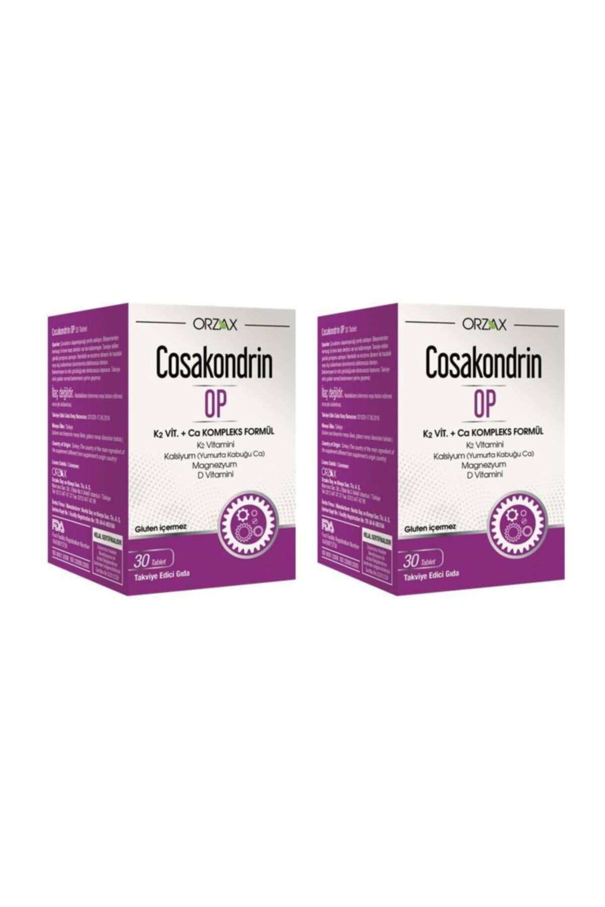 Orzax Cosakondrin OP 30 Tablet 2 Kutu