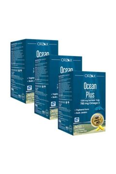 Ocean Plus 1200 mg 50 Kapsül Balık Yağı 3 Kutu