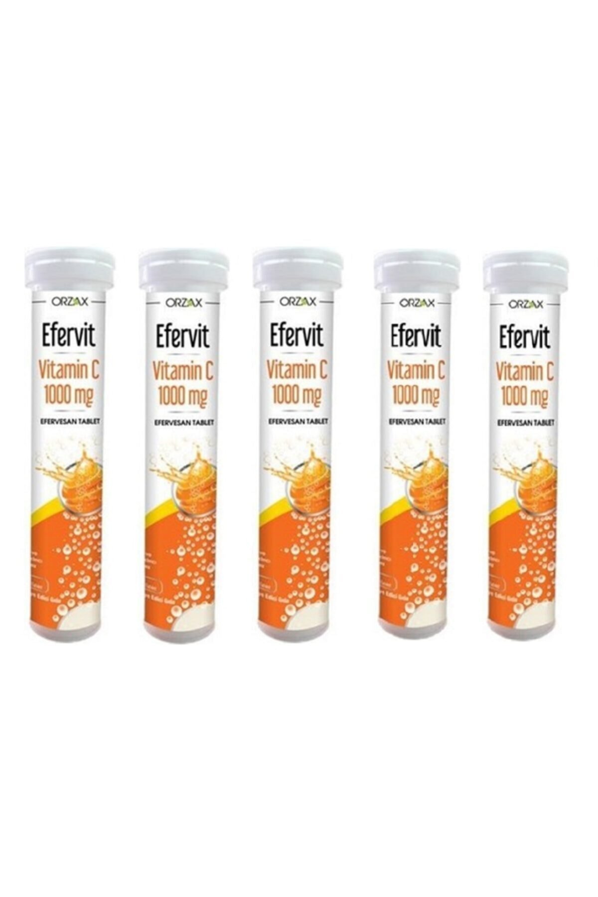 Orzax Efervit Vitamin C 1000 mg 20 Efervesan Tablet 5 Kutu