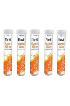 Orzax Efervit Vitamin C 1000 mg 20 Efervesan Tablet 5 Kutu
