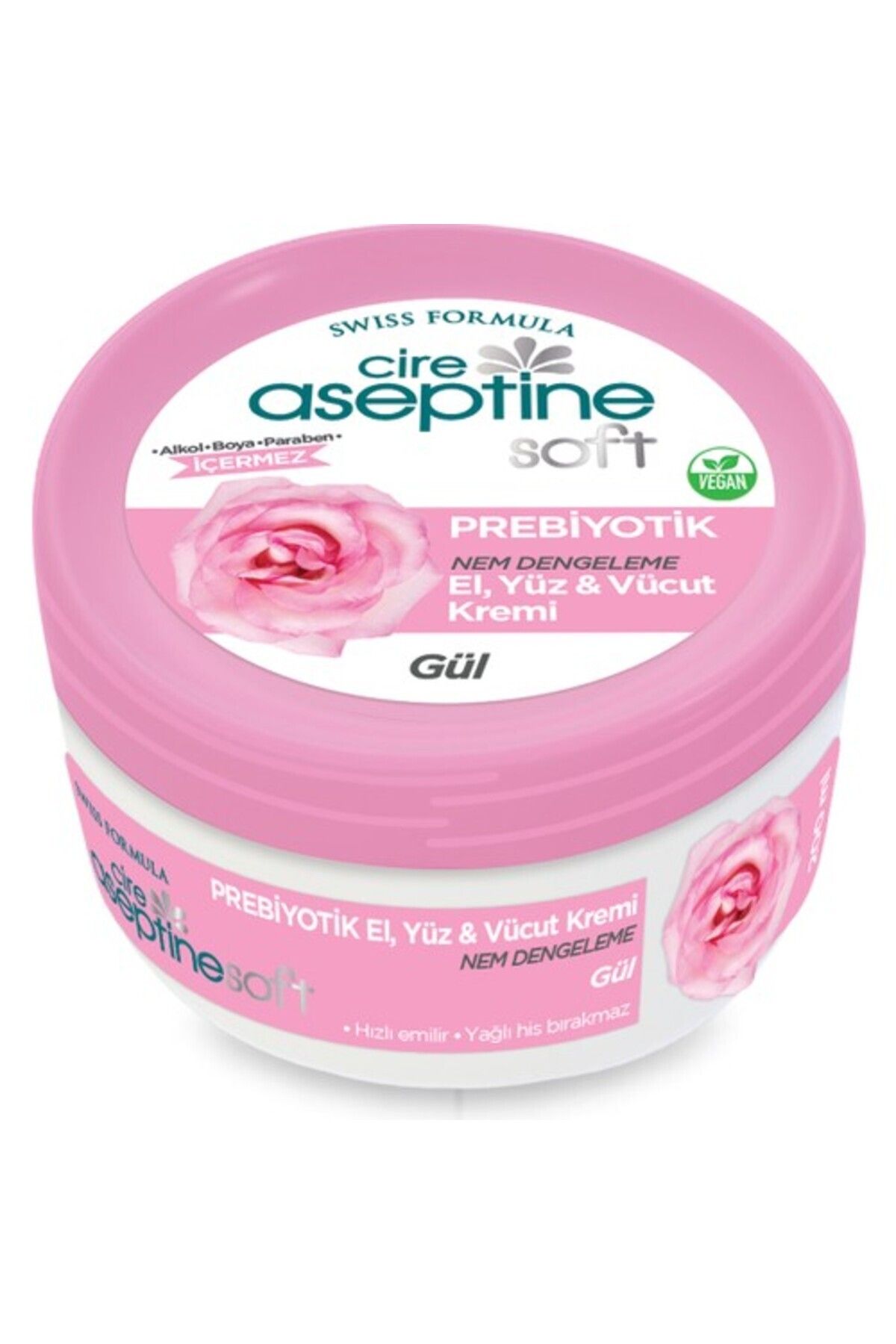 Cire Aseptine Soft Prebiyotik Gül Krem 200 ml
