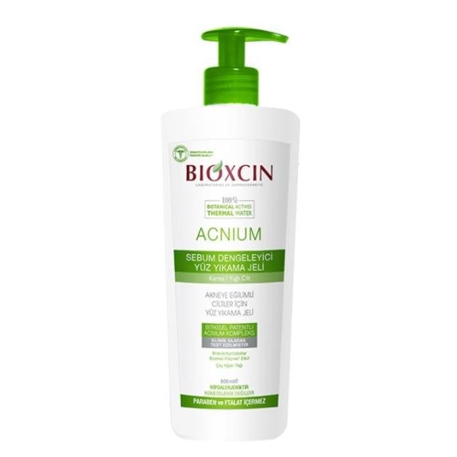 Bioxcin Acnium Yüz Yıkama Jeli Sebium Dengeleyici 500 ml