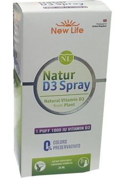 New Life Natur D3 Spray 1000 IU 20 ml 2 Kutu