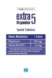 Tabvitamins Extra5 Magnesium 60 Kapsül