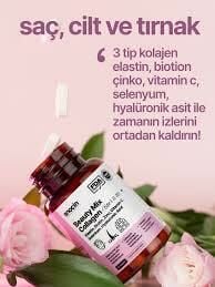 Anocin Beauty Mix Collagen Tip I-II-III Elastin Biotin Zinc Selenyum Hyaluronic Kolajen 30 Tablet