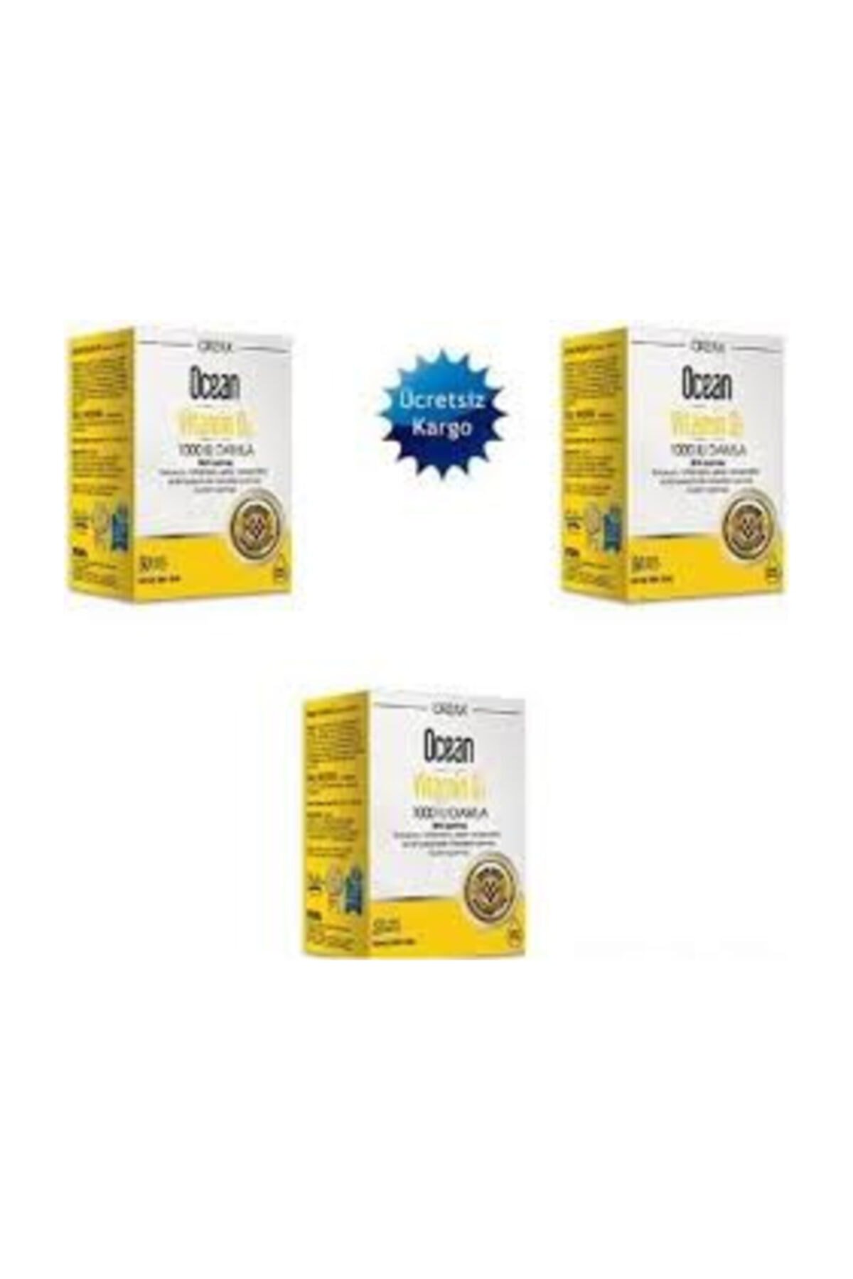 Ocean Vitamin D3 1000 IU Damla 50 ml 3 Kutu