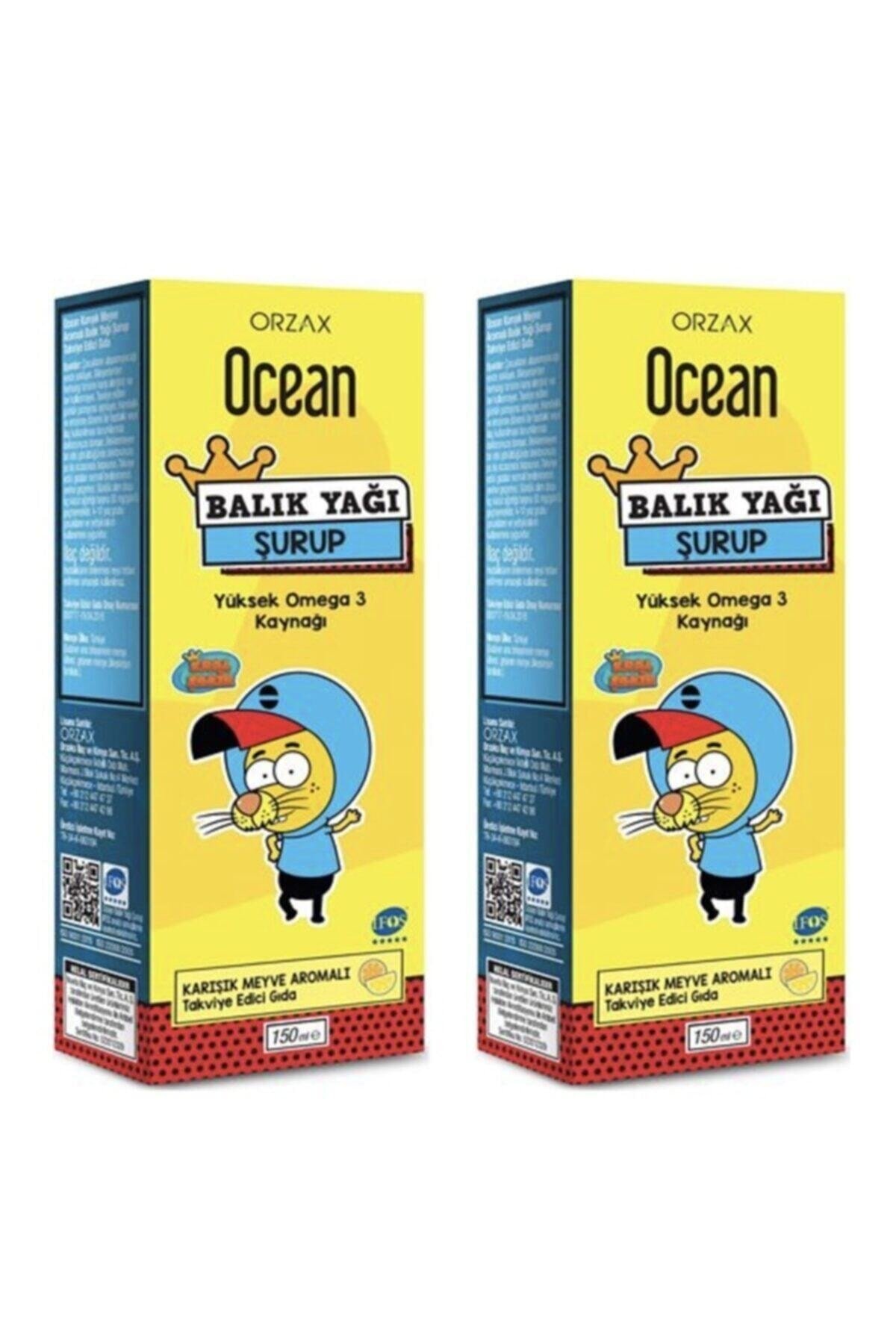 Ocean Omega 3 Karışık Meyveli Balık Yağı Şurubu Kral Şakir 150 ml 2 Kutu