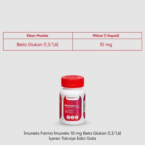 İmuneks Farma 10 mg 40 Kapsül