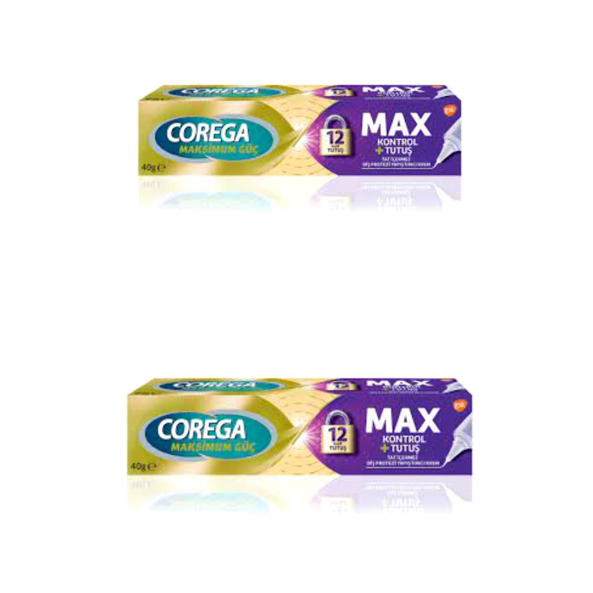 Corega Maksimum Kontrol Protez Yapıştırıcı Krem 40 gr 2 Kutu