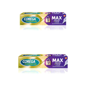 Corega Maksimum Kontrol Protez Yapıştırıcı Krem 40 gr 2 Kutu