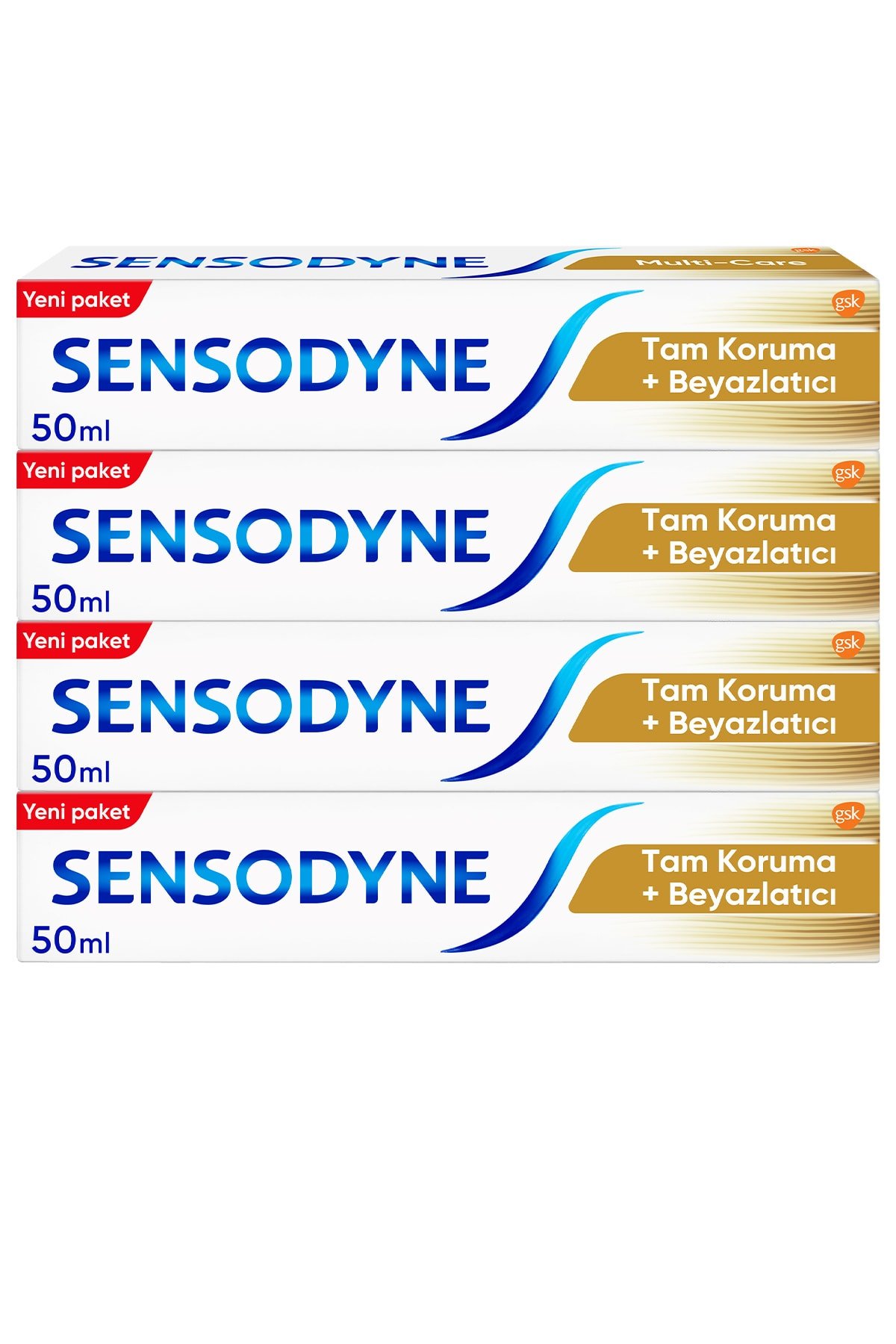 Sensodyne Tam Koruma ve Beyazlatıcı Diş Macunu 50 ml 4 Kutu