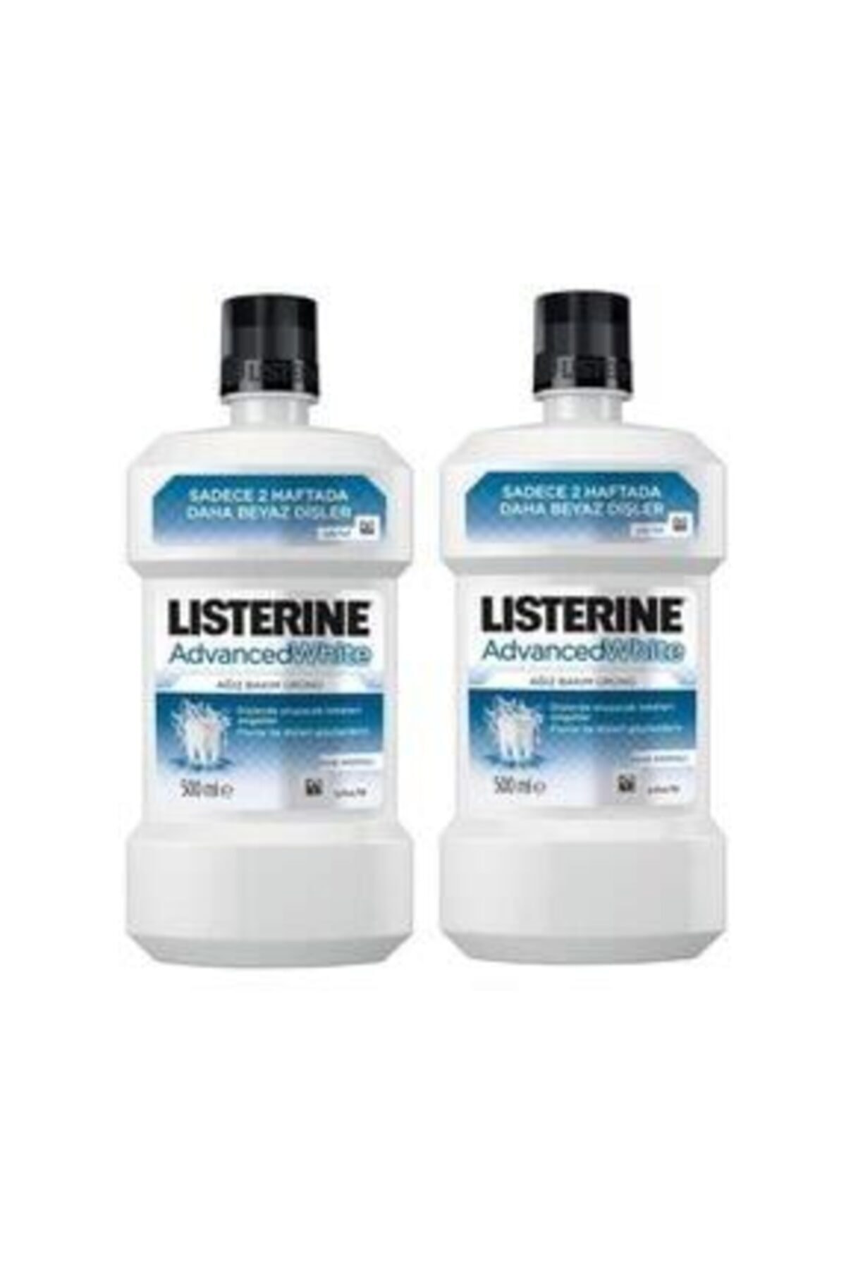 Listerine Advanced White Hafif Tat 500 ml 2 Kutu