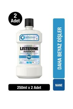 Listerine Advanced White Hafif Tat 250 ml 2 Kutu