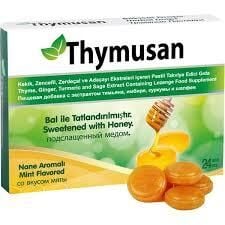 Thymusan Kekik Zencefil Zerdeçal Adaçayı 24 Pastil