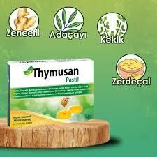 Thymusan Kekik Zencefil Zerdeçal Adaçayı 24 Pastil