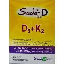 Suda Vitamin D3 K2 Likid Vitamin 30 ml