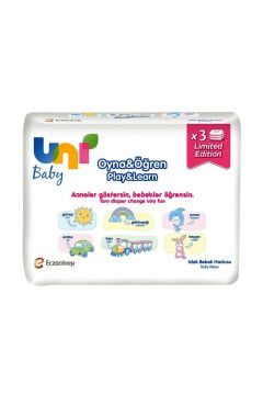Uni Baby Bebek Havlusu Oyna & Öğren Avantaj Paketi 3 x 52 Adet