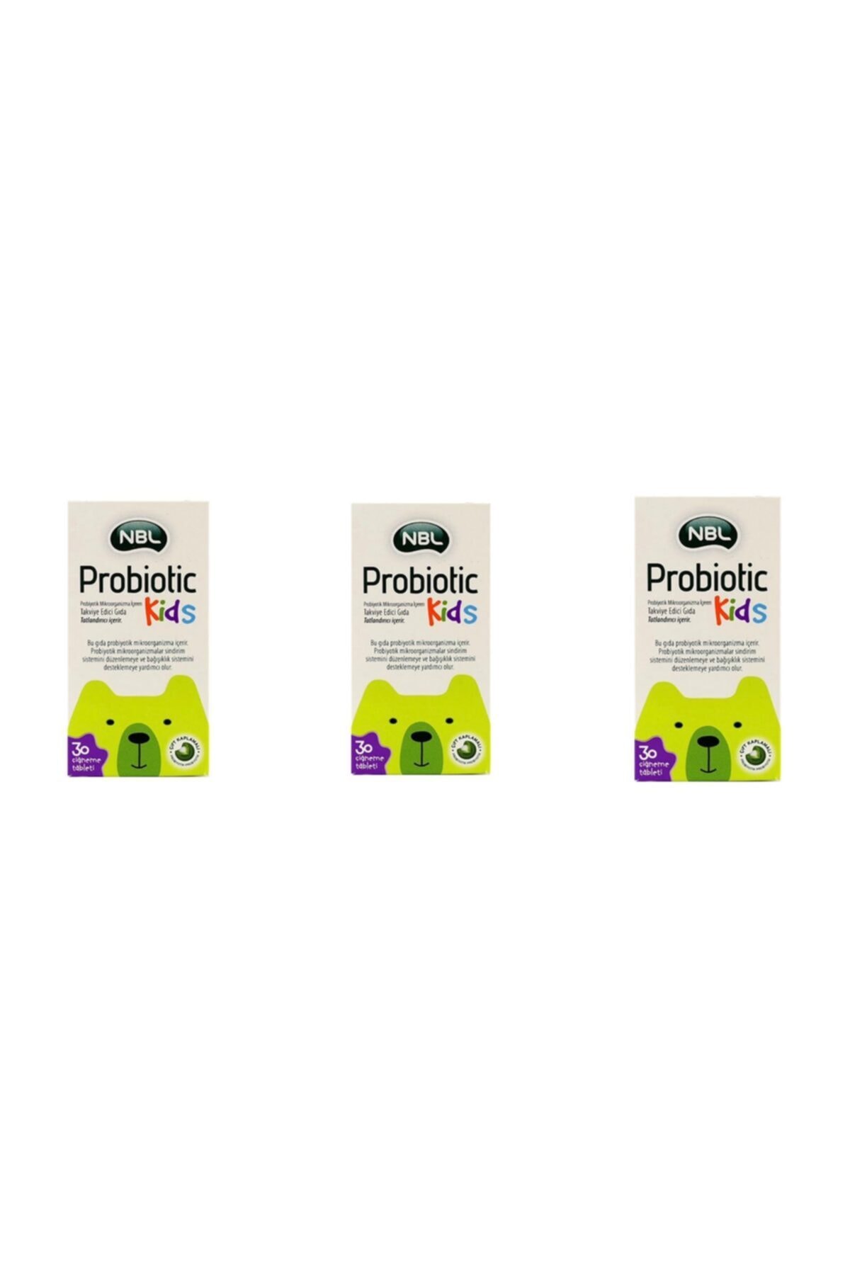 NBL Probiotic Kids 30 Çiğneme Tableti 3 Kutu