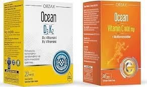 Ocean Yılbaşı Seti Vitamin C 1000 30 Tablet+ D3K2 Damla 20 Ml