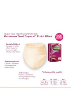 Depend Emici Külot Kadın Orta 30'lu Paket 4'Lü