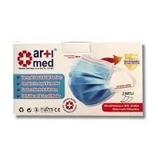 Artımed 3 Katlı Kulak Bantlı Meltblown Ultrasonik Cerrahi Maske Telli 50'li (ÜTS Kayıtlı)