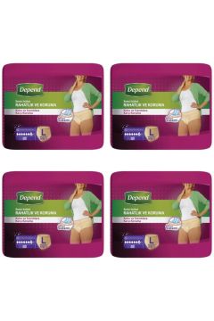 Depend Emici Külot Büyük Boy Kadın 30'lu Paket 4'lü