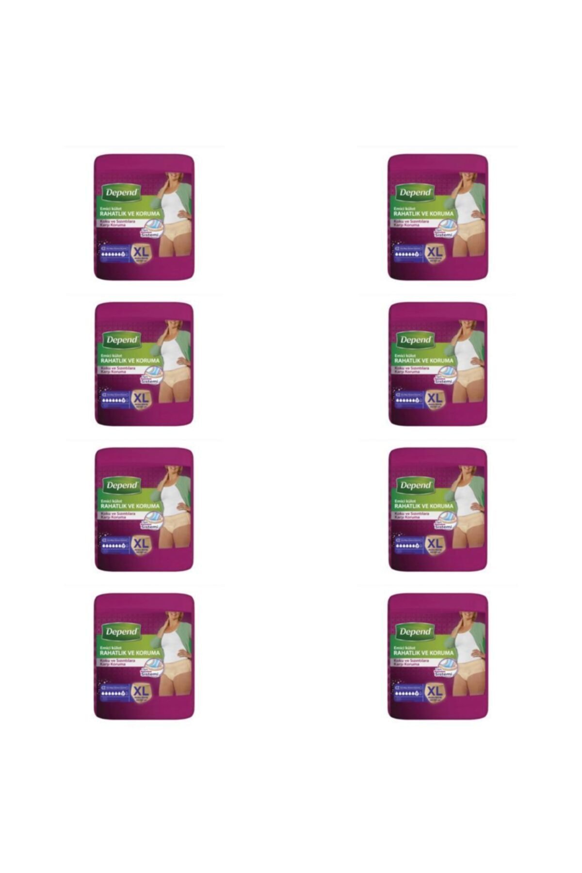 Depend Kadın Emici Külot Xlarge 30'lu Paket 8'li