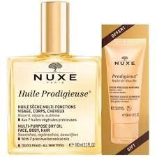 Nuxe Huile Prodigieuse Çok Amaçlı Kuru Yağ 100 ml + Prodigieux Shower Oil 30 ml