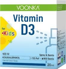 Voonka Vitamin D3 400 IU Kids Sprey 20 ml