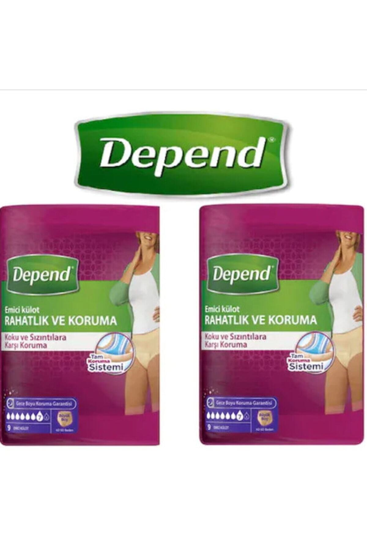 Depend Emici Külot Büyük Boy Kadın 9'lu Paket 2'Li