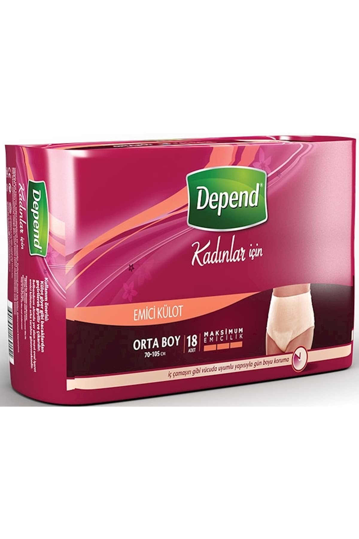 Depend Emici Külot Eko Paket Kadın Orta 18'li