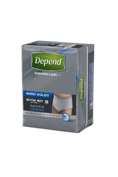 Depend Emici Külot Erkek Büyük 8'li Paket 6'Lı