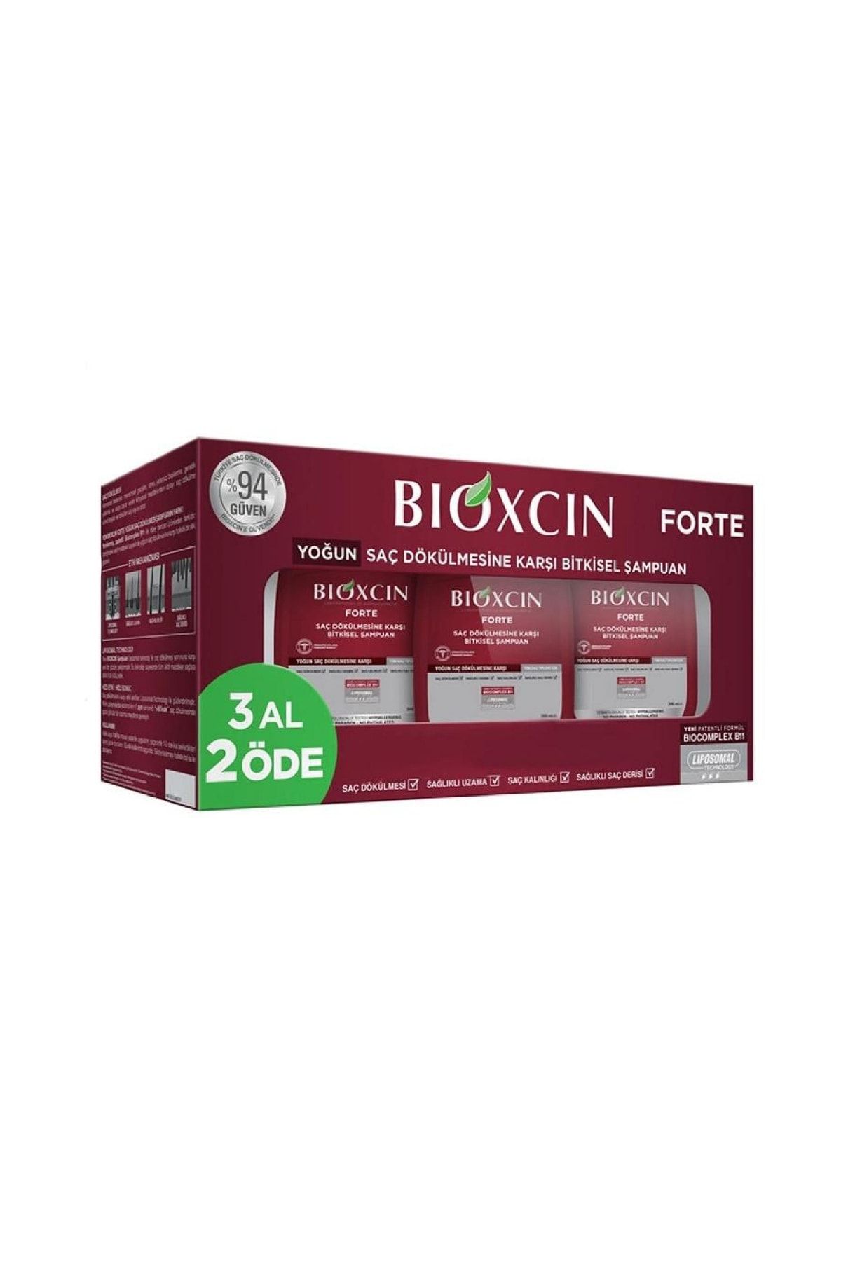 Bioxcin Forte Saç Dökülmesine Karşı Şampuan 300 ml - 3 Al 2 Öde