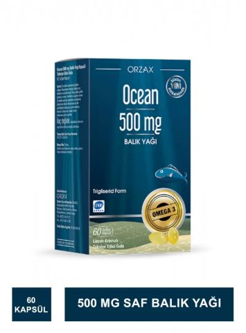 Ocean Omega 3 Balık Yağı 500 mg 60 Kapsül