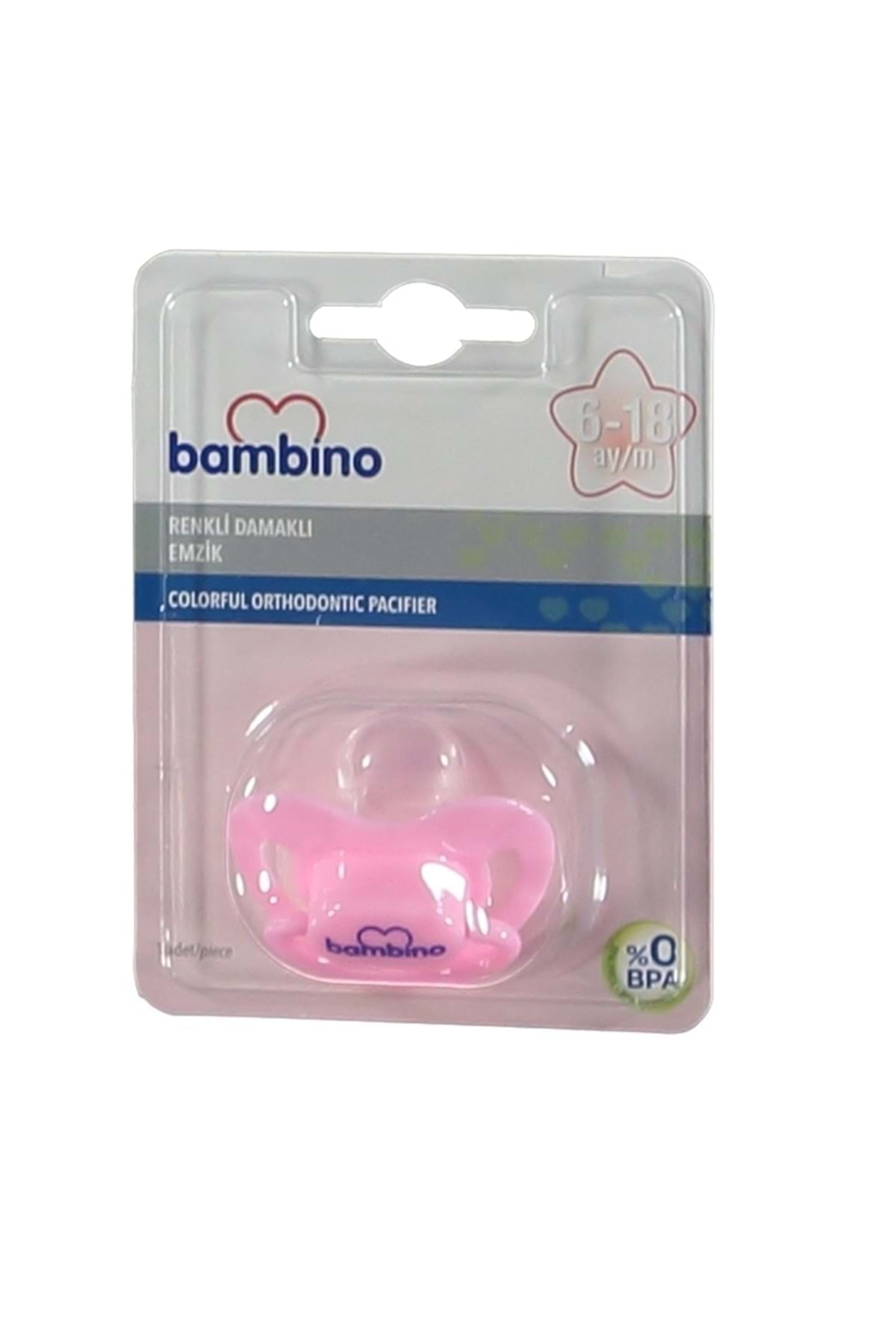 Bambino Renkli Damaklı Emzik No:2  T184