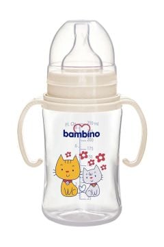 Bambino Geniş Ağızlı Kulplu PP Biberon 250 ml  B818